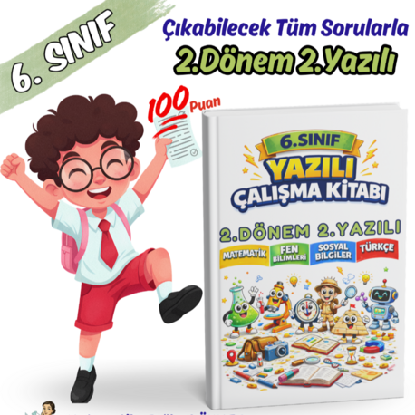 6.Sınıf 2.Dönem 2. Yazılı Sınavları 100 Garantili(Sosyal-Fen-Türkçe-Matematik)