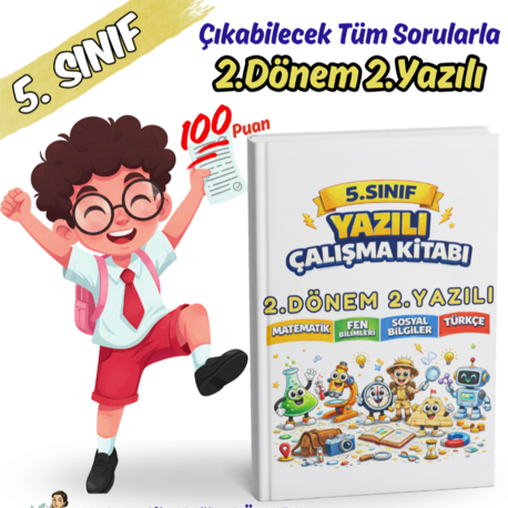5.Sınıf 2.Dönem 2. Yazılı Sınavları 100 Garantili(Sosyal-Fen-Türkçe-Matematik)