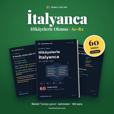Hikayelerle İtalyanca | 60 Renkli Hikaye A1–B2 | Türkçe Çevirili PDF