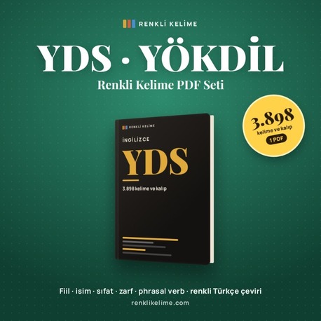 YDS–YÖKDİL Renkli Kelime PDF Seti | 3.898 Renkli Kelime