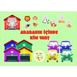 Arabanın İçinde Kim Var (5 Hayvanlı Set)