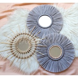3lü rafya ayna set