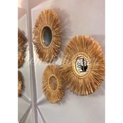 3lü Rafya ayna set