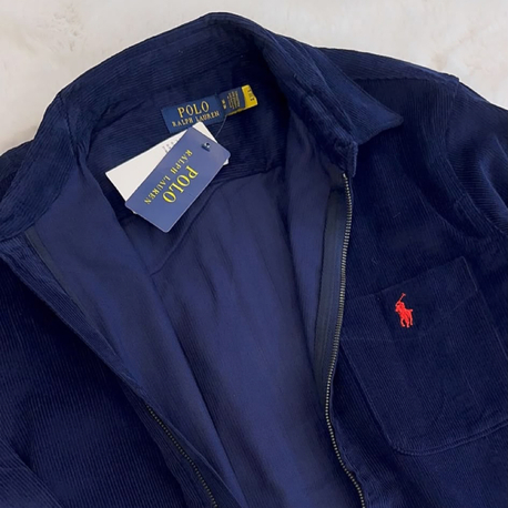 Polo Ralph Lauren Corduroy Full-Zip Overshirt Newport Navy