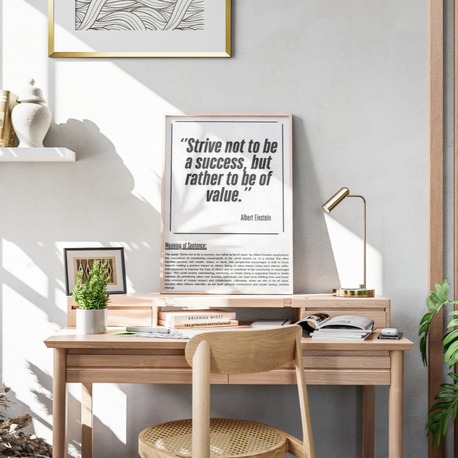 Albert Einstein - İlham Verici  Alıntı Söz - Digital PDF Duvar Posteri 