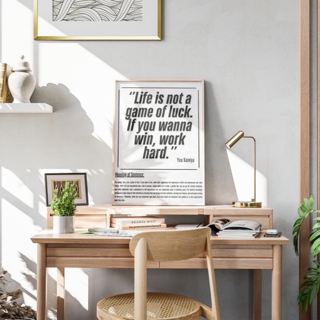 Yuu Kamiya, İlham Verici Motivsasyon Sanatı - Ofis ve Ev Dekorasyonu için Modern Dijital Poster