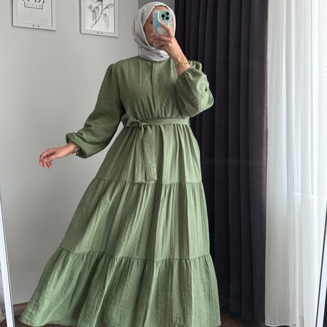 Belinda Begonya Elbise - Yeşil
