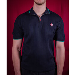 CASABLANCA HALF ZIP KNITTED POLO T-SHIRT NW