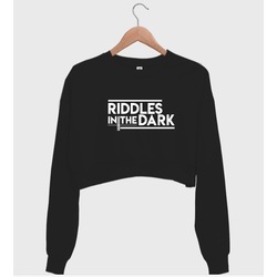 Riddles in the Dark Crop Sweatshirt Black