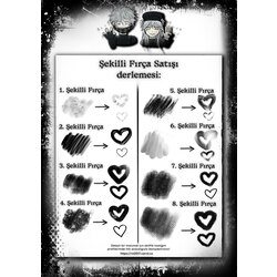 Procreate 8'li şekilli fırça seti