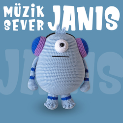 Müziksever Canavar Janis Türkçe Amigurumi Tarif (PDF)