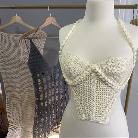  Pearl Crochet Beach Top 
