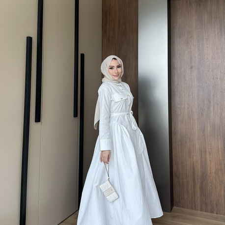 Eliza elbise x Beyaz 