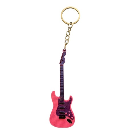 Orta Boy Pembe Fender Gitar Anahtarlık