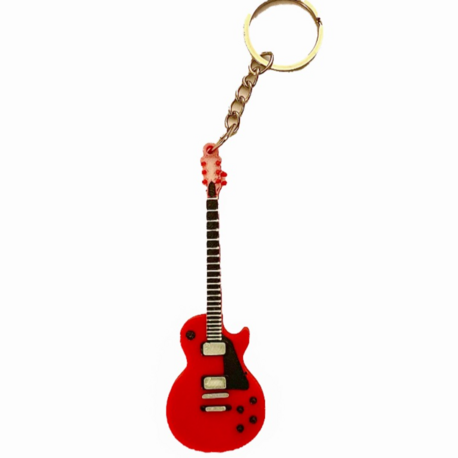 Orta Boy Kırmızı Gitar Anahtarlık