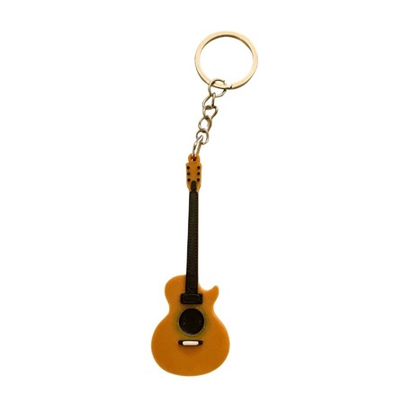 Orta Boy Sütlü Kahve Akustik Gitar Anahtarlık
