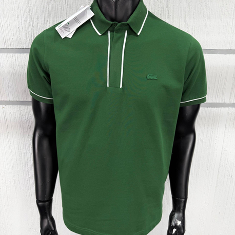 Lacoste Paris Çizgili Orj. Polo Yaka Yeşil