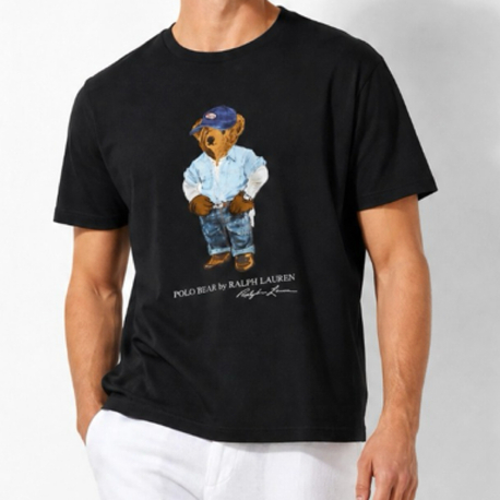 Ralph Lauren İthal Orjinal Bear T-Shirt Siyah