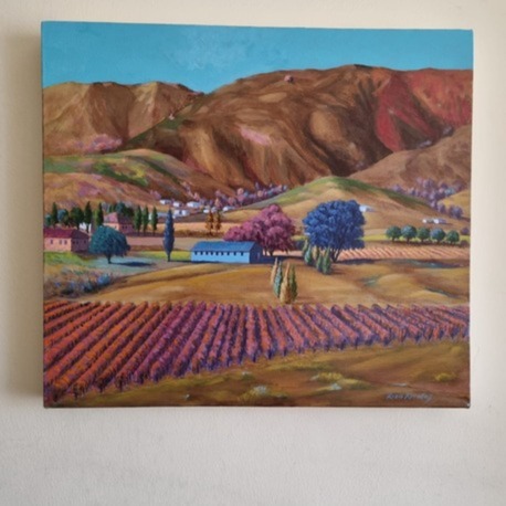 Original, acrylic painting on canvas signed by Rıza Karataş