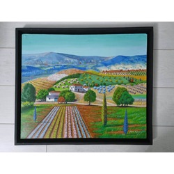Original, oil painting on canvas signed by Rıza Karataş