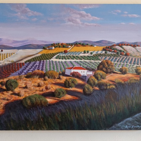 Original, acrylic painting on canvas signed by Rıza Karataş