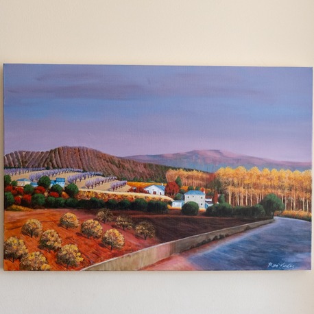Original, acrylic painting on canvas signed by Rıza Karataş