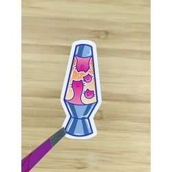 Kedi Lava Lambası Tekli Sticker