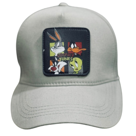Looney Tunes Karakterli Patch Detaylı Açık Gri Beyzbol Şapkası