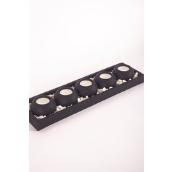 El Yapımı Siyah 5'li Beton Tabaklı Beton Mumluk Set Beton Tealight Set Taşlar ve Mumlar DAHİLDİR.
