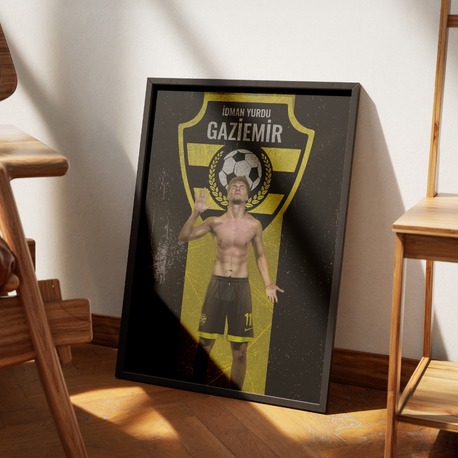 Kişiye Özel Tasarlanan Futbolcu Posteri | Takım Logolu 