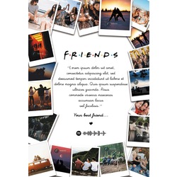 Kişiye Özel Friends Anı Posteri (Hediyelik, Arkadaş Grubu)