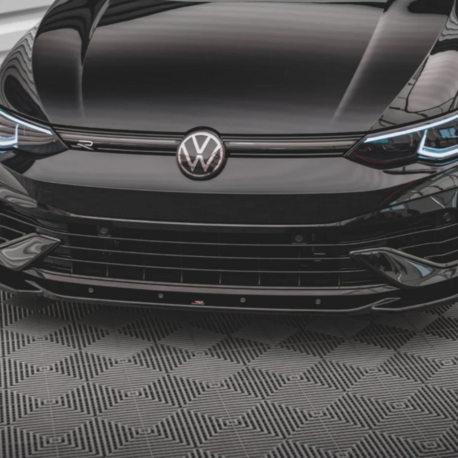 Maxton Design VW Golf MK8 R Ön Lip Front Splitter V4