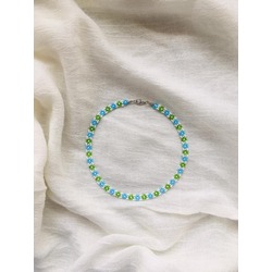 blue choker necklace