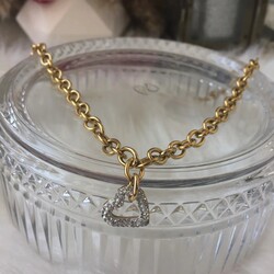 Gold çelik kolye 