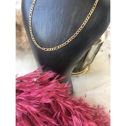unisex çelik gold zincir kolye 