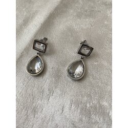 Çelik silver damla küpe 