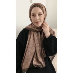Etnik Desenli İpeksi Vual Şal