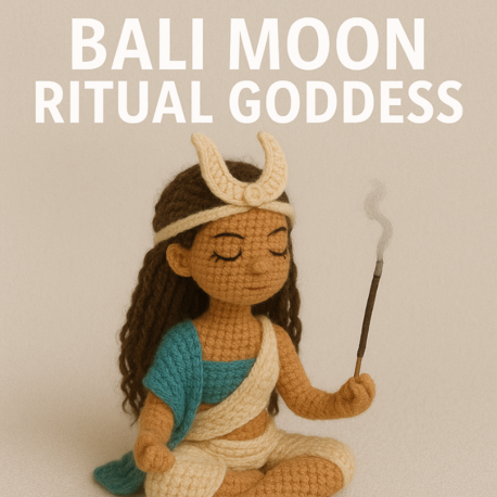 Bali Ay Ritüel Kadını | Amigurumi Yapım Kılavuzu (PDF - Dijital Ürün)
