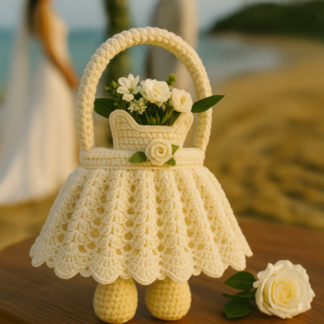 Amigurumi Gelinlik Formunda Örgü Çanta – Adım Adım Türkçe Yapım Rehberi (PDF)
