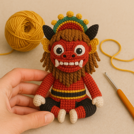 Barong Bali Tapınağı Maskotu – Amigurumi Yapım Rehberi (PDF)
