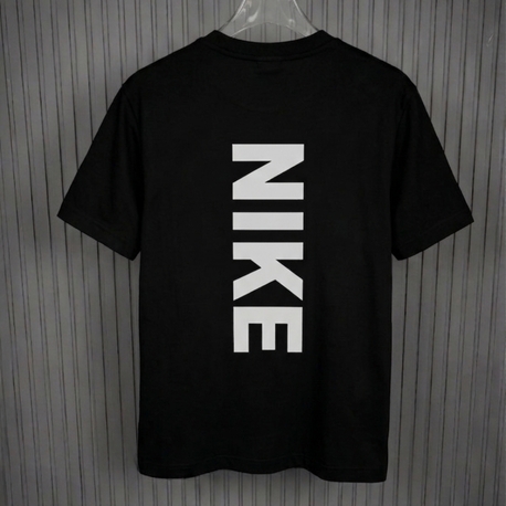 Nike Arka Ve Ön Baskılı Siyah Tişört 