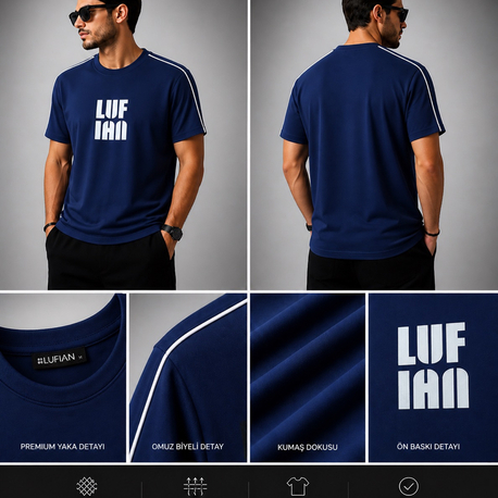 LUFIAN Baskılı Premium Tişört 