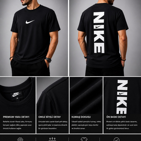 NIKE Sırt Baskılı Premium Tişört 
