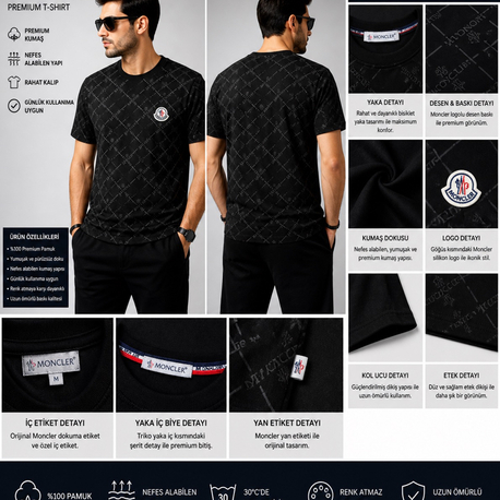 MONCLER Kabartmalı Premium Tişört