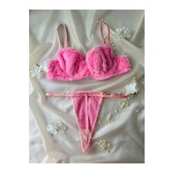 Peluş sütyen takımı