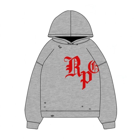 “Rpg” Distressed Hoodie