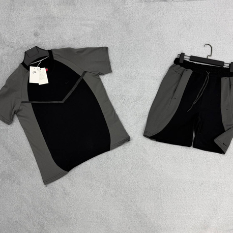 Nike 2026 Tech Fleece Premium Şortlu Takım Siyah-Füme
