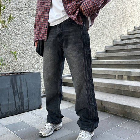 3-Stripes Premium Baggy Kot Pantolon Antrasit