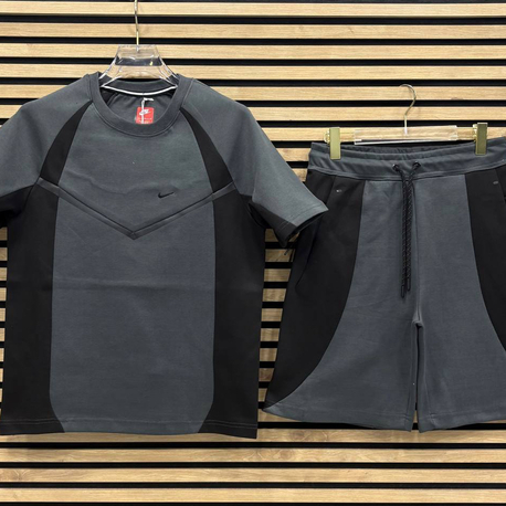 Nike 2026 Tech Fleece Premium Şortlu Takım Füme 8505