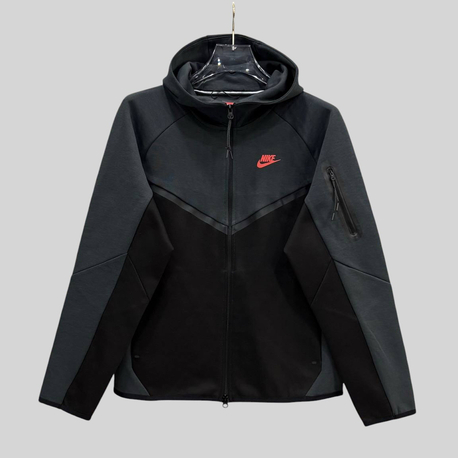 NIKE / Tech Fleece Windrunner - 5th Gen. Hoodie Füme-Siyah-Kırmızı 8386